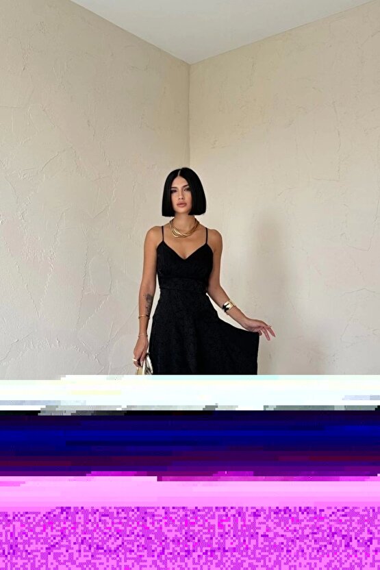 iyah Jakarlı Asimetrik Elbise