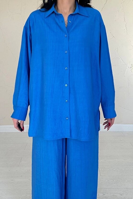 aks Alice Gömlek Ve Bol Kesim Pantolon Takım