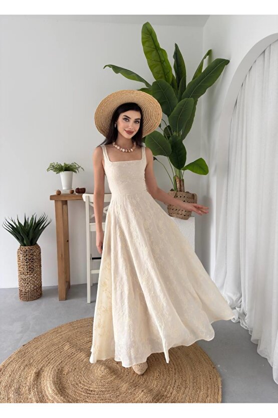 vogueway Cuper Çiçek Detaylı Elbise