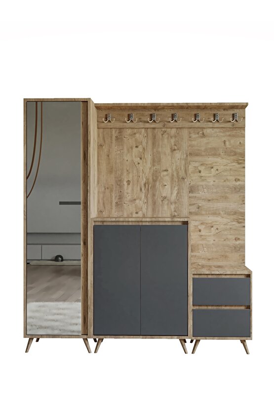 Lora Portmanto Atlantik Çam-Antrasit