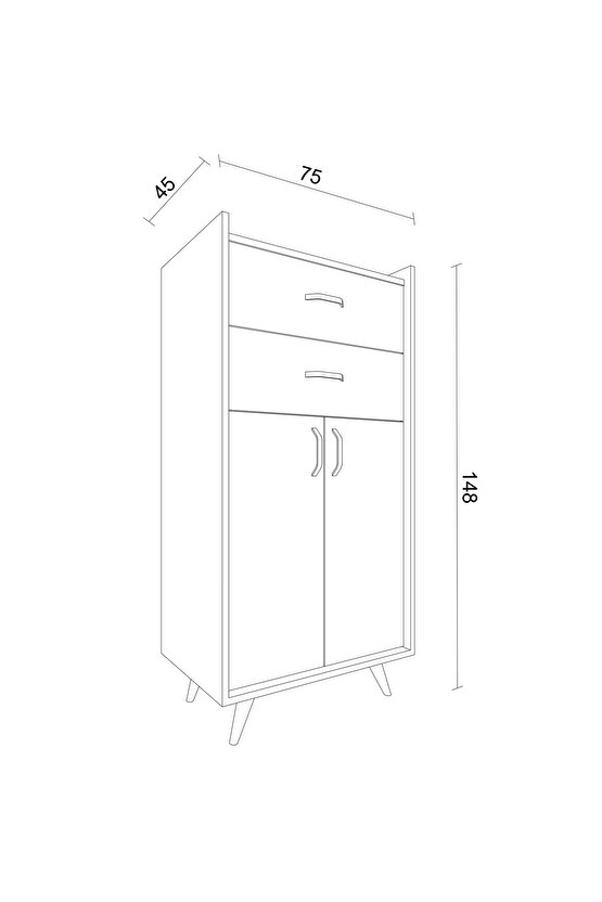 Seren Çok Amaçlı Dolap Atlantik Çam