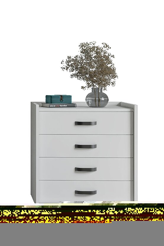 İda 4 Çekmeceli Şifonyer Beyaz