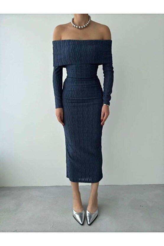 Ovieda Madonna Yaka Elbise