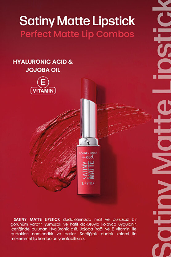 Mood Lip Combo Set - Dudak Kalemi No:06 - Matte Ruj No:01-  Dudak Parlatıcısı No: 253