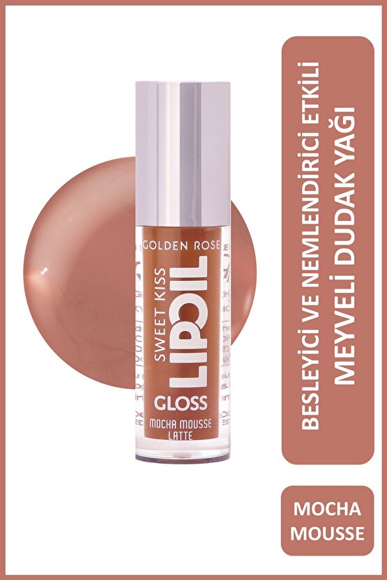 Sweet Kiss Lip Oil Gloss No:05 Dudak Parlatıcı Yağ Fındık, Gül & Jojoba Yağlı 4,7 ml