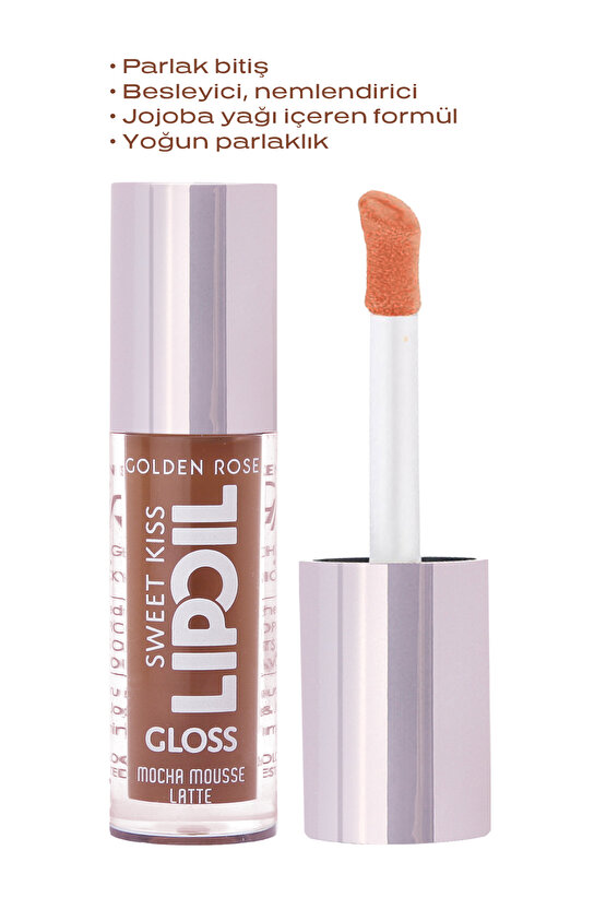 Sweet Kiss Lip Oil Gloss No:05 Dudak Parlatıcı Yağ Fındık, Gül & Jojoba Yağlı 4,7 ml