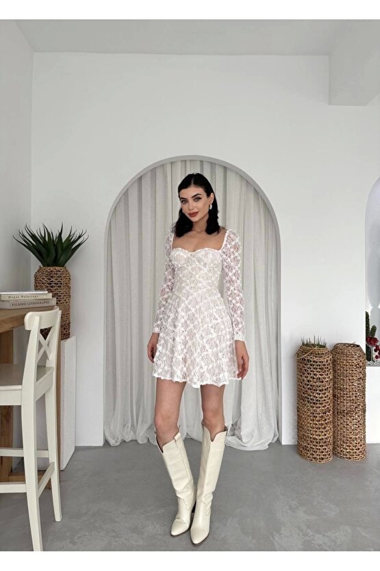 Fers Çiçek Detay Elbise