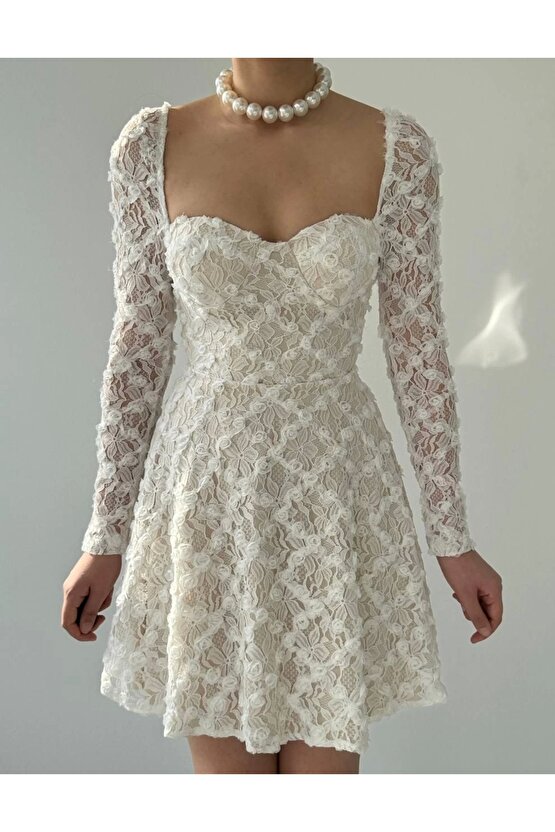 Fers Çiçek Detay Elbise