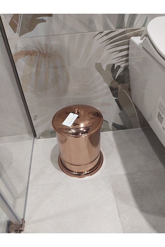 BELİNZA ÇÖP KOVASI KAPAKLI BRONZ 5L