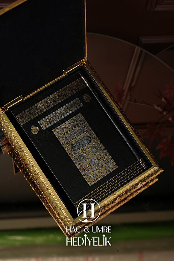 Kuran Standı ve Kuranı Kerim | Lüks Dekoratif Kuran Kabı ve Kuran Seti | Gold Kuran Muhafazası Seti