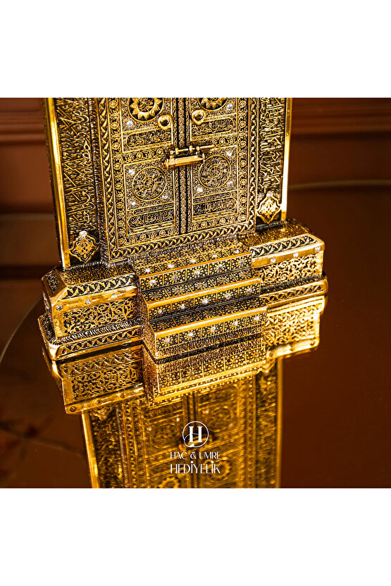 Dini Islami Manevi Hediye Lüks Islami Hediyelik Dekoratif Obje Model Kabe Kapısı Ayetel Kürsi Biblo