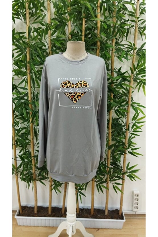 Kadın Uzun Kollu Bisiklet Yaka Desenli Viskon Iki Iplik Bluz