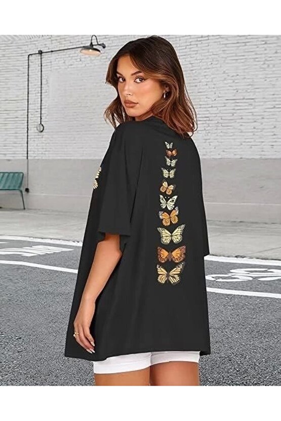 Bisiklet Yaka Baskılı Tshirt iyah