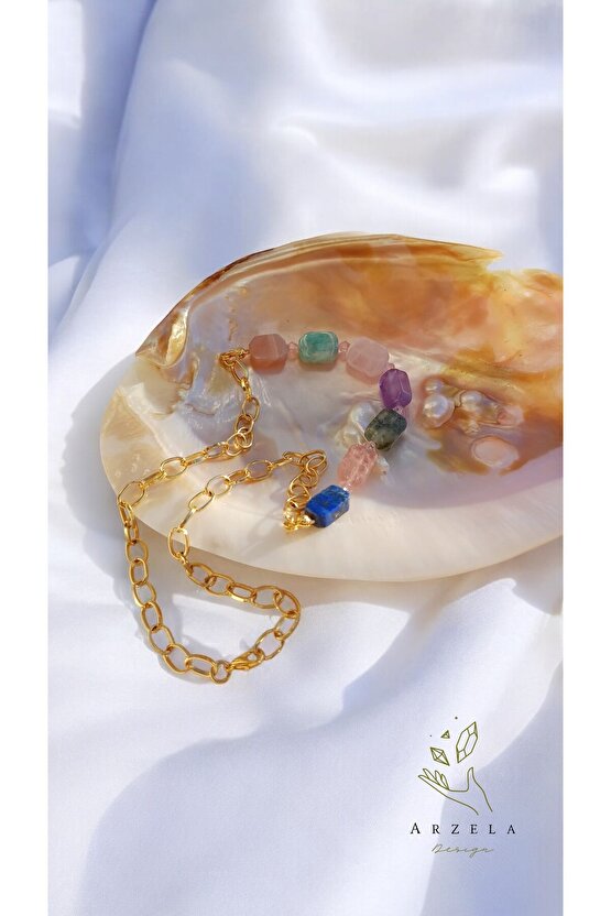 Doğal Taş Çakra Kolye 7 Cakra Dengesi