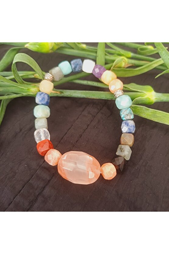 Doğal Taş  Bilgelik Bilekliği  (Taşların Kuvarsla Dansi)