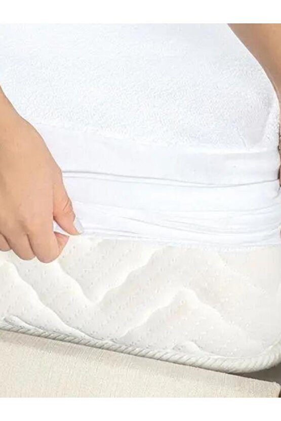 Unisex Bisiklet Yaka Baskılı Oversize Thirt  Beyaz