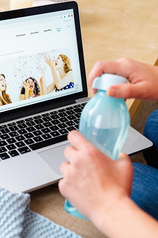 Eco Şişe Suluk Su Mavisi ve Kolay Kapak Pembe 2li  500 ml