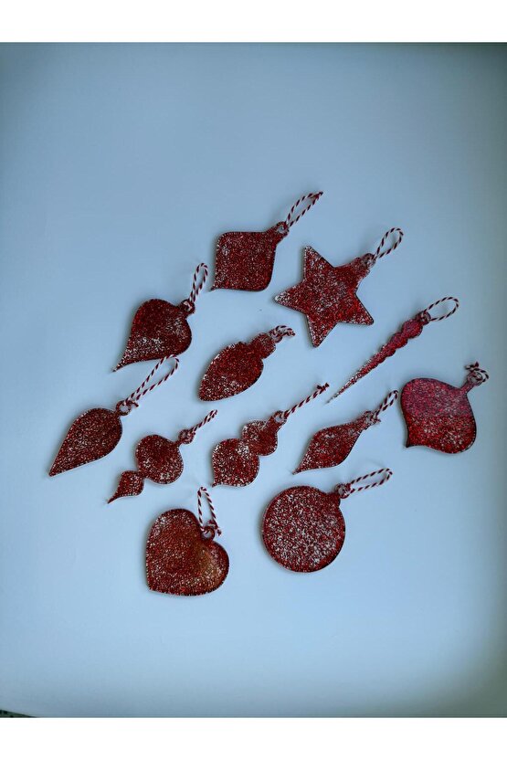 12 Adet epoksi yılbaşı ağacı süsleri 1