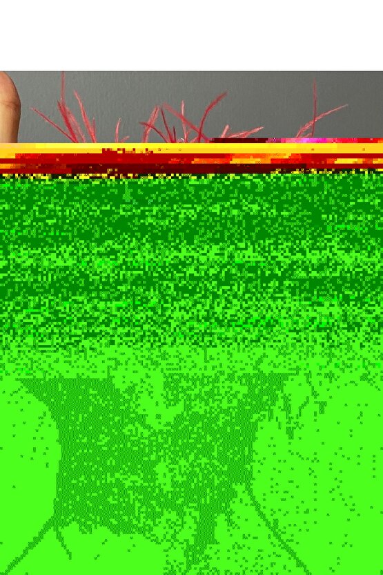 Kırmızı Kristal Taş Ve Tüylü Kına Tacı