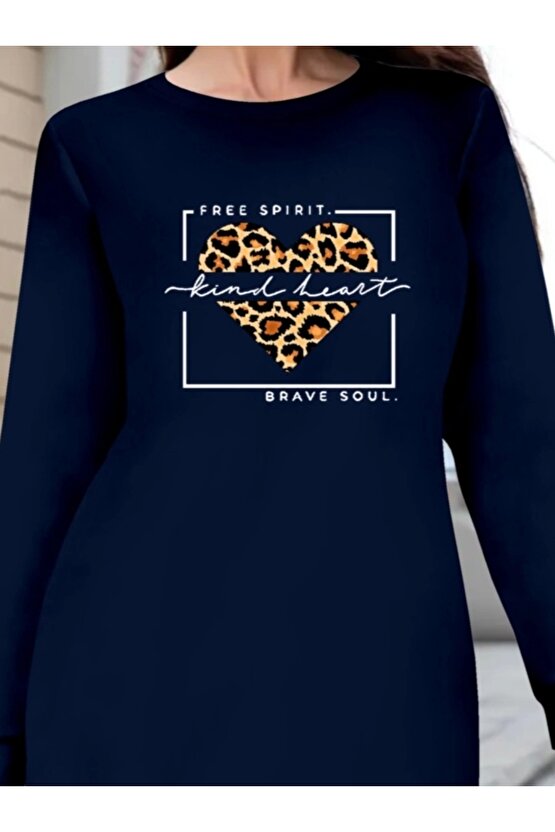 Kadın Uzun Kollu Bisiklet Yaka Desenli Viskon Iki Iplik Bluz