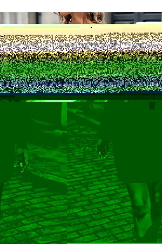 Kadın Uzun Kollu Bisiklet Yaka Desenli Kısa Viskon Iki Iplik Elbise