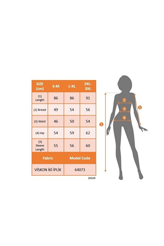 Kadın Uzun Kollu Bisiklet Yaka Kısa Viskon Iki Iplik Elbise