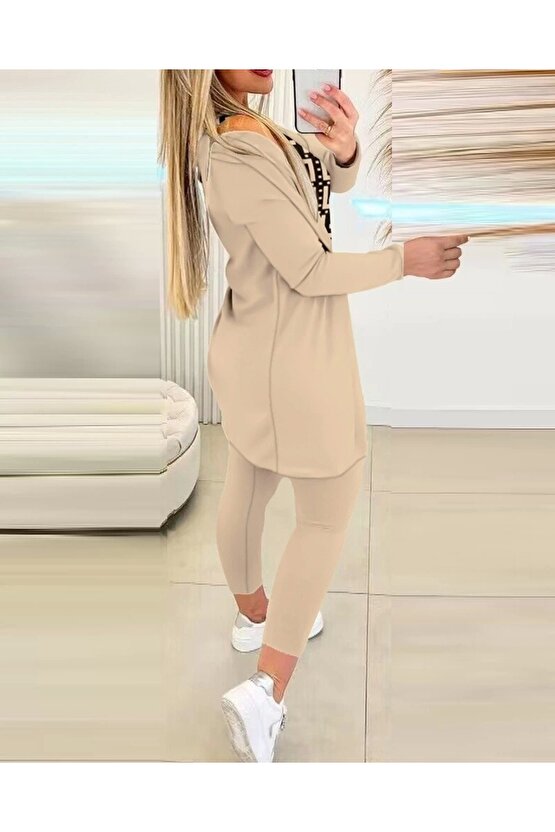 Kadın Uzun Kollu Krep üçlü Takım