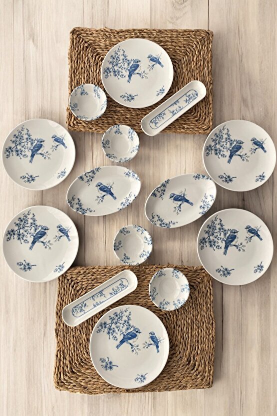 Serenat 14 Parça 6 Kişilik Porselen Kahvaltı Takımı