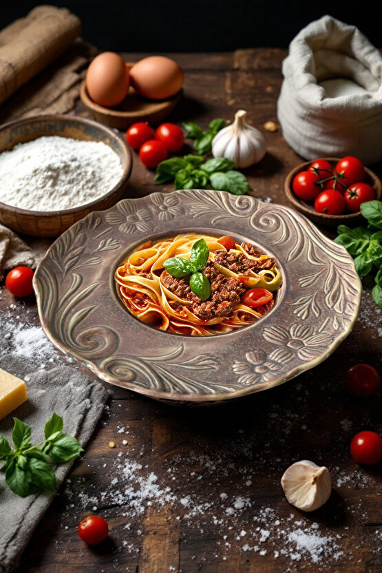 Ivy Nebula 26cm Porselen Makarna ve Salata Tabağı