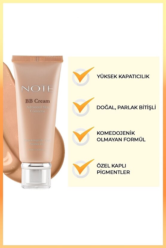 BB Cream SPF 15 Nemlendirici Etkili Yoğun Kapatıcı BB Krem - 300 Light Beige
