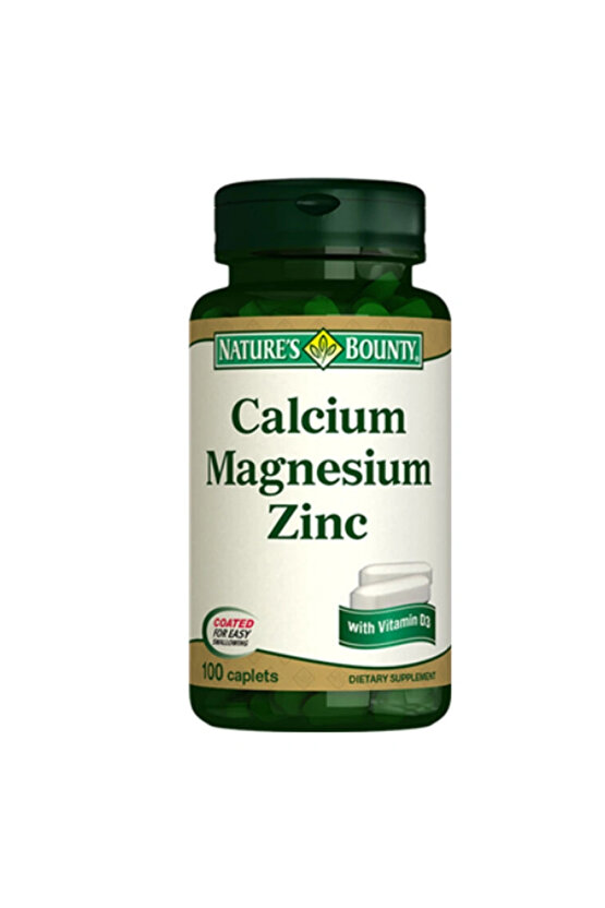Natures Bounty Calcium Magnesium Zinc + D3 Takviye Edici Gıda 100 Kaplet-MFREYON00874