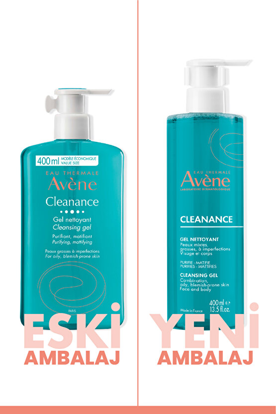 Cleanance Yağlı ve Akneye Eğilimli Ciltler için Matlaştırıcı Temizleme Jeli 400 ml