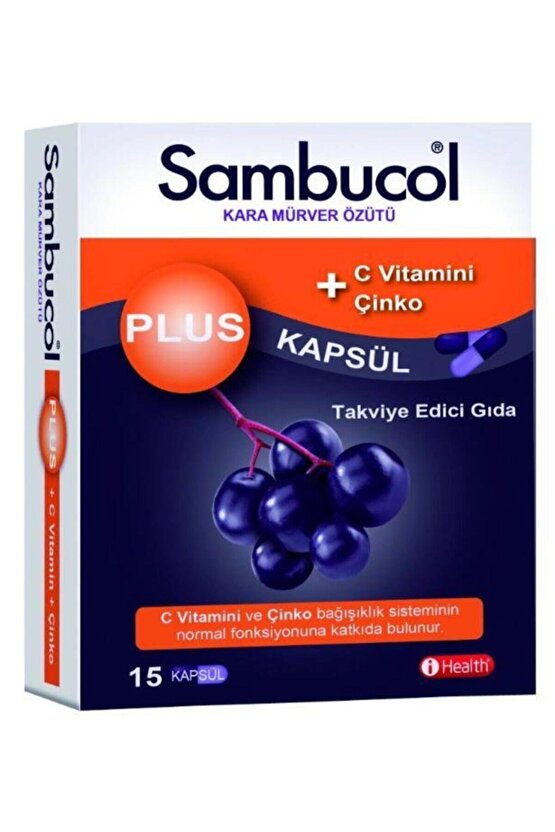 Sambucol Plus Kara Mürver Özütü 15 Kapsül