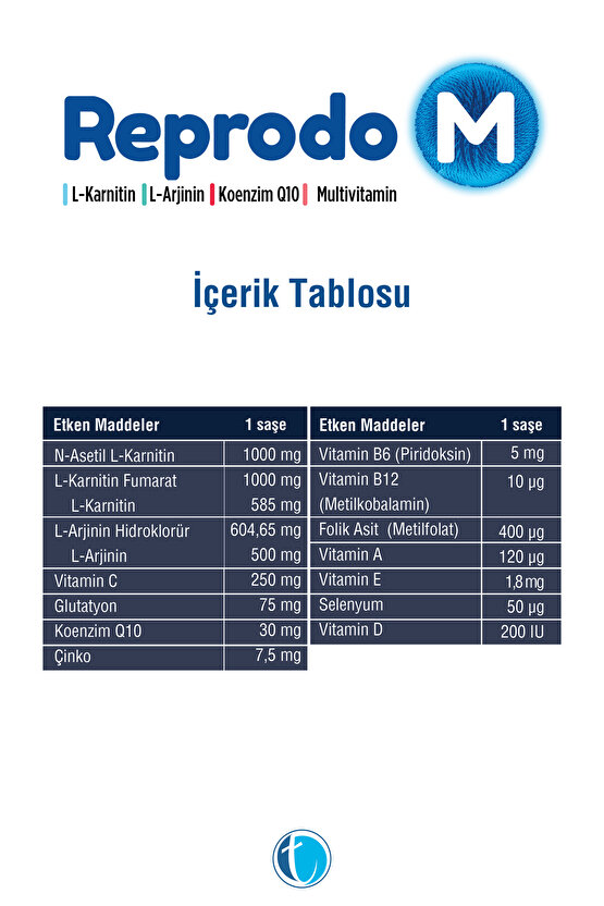 M 30 Saşe L-Karnitin L-Arjinin Multivitamin Kompleks