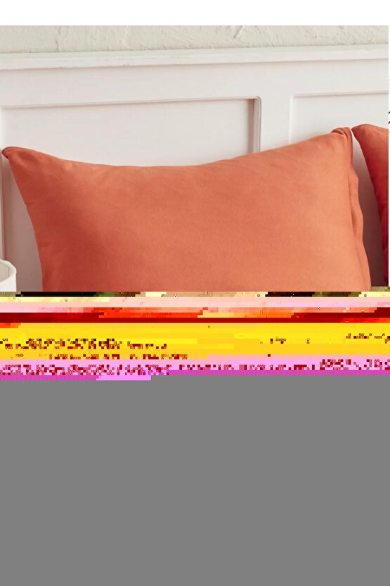 %100 Cotton (PAMUK) 150x240 Cm Çift Kişilik Turuncu Düz Çarşaf