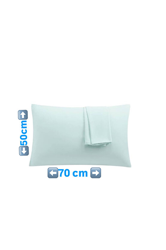 %100 Cotton (PAMUK) 2 Adet Mint(50X70) Cm Yastık Kılıfı Pillow Case