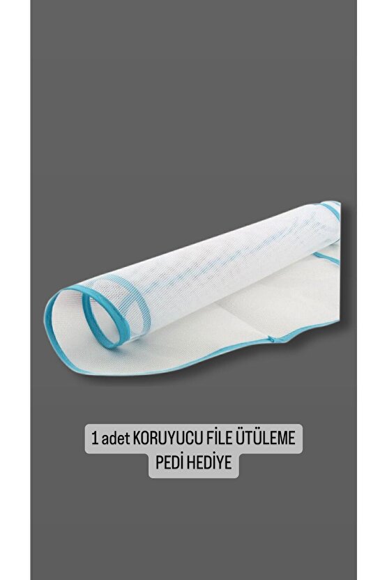 (HEDİYELİ) COMFORT DOLPHİN Ütü Masası Kılıfı Örtüsü Bezi 1 Ad Koruyucu File Ütülme Pedi Hediye