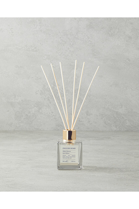 Beyaz Çiçekler Çubuklu Oda Kokusu 100 ml