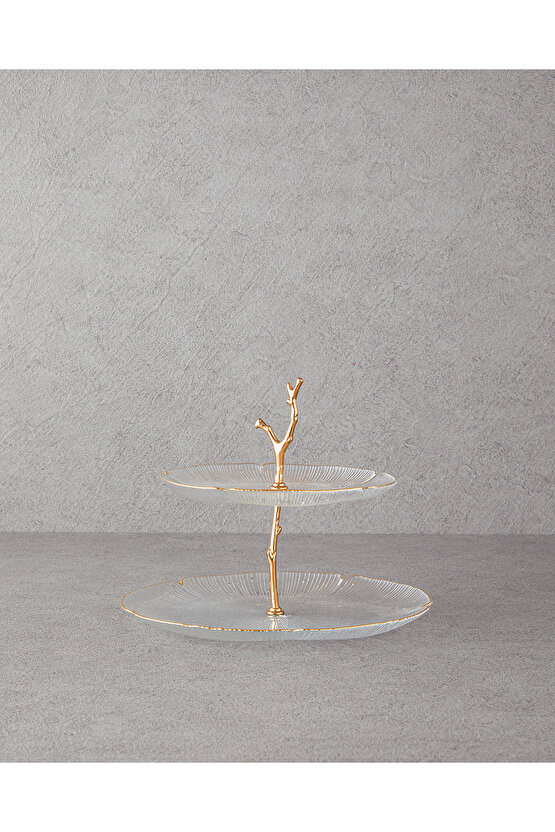 Siana Cam Katlı Servis Gold