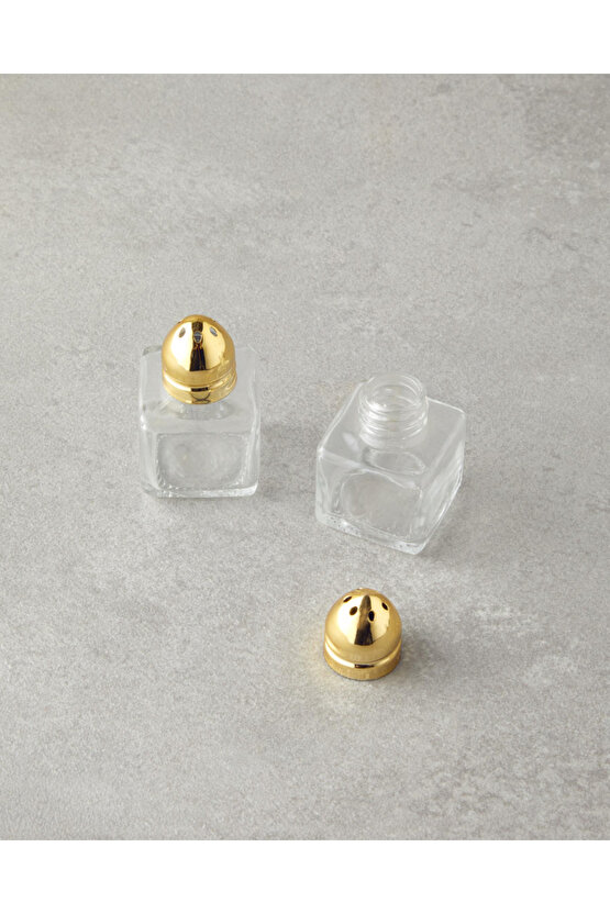 Lelia Mini Cam 2’li Tuzluk - Biberlik 4x5 Cm Gold
