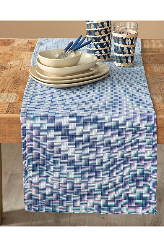 Line Pamuk Runner Lacivert