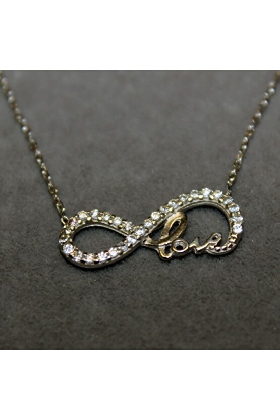Love Yazılı Sonsuzluk Kolye