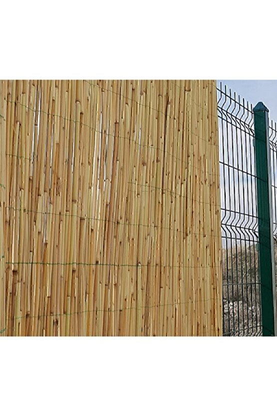 Doğal Kamış Hasır Çit 1,5m X 5m Doğal Bambu -bahçe Çiti - Gölgelik Hasır -tavan Dekorasyon