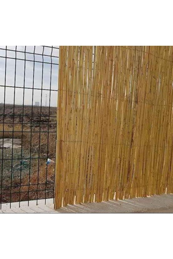 Bambu Çit Kamış Çit Doğal Bambu Çit Rulo+(1x4,5 M)eni 1 Metre- Uzunluk 4,5 Metre