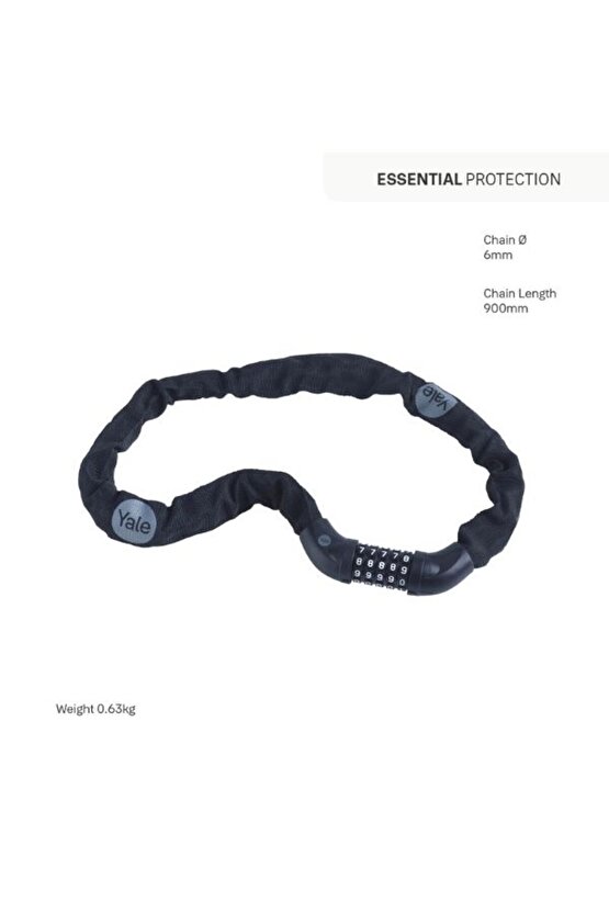 Essential Zincirli Bisiklet Kilidi 900mm  Şifreli  YCHCO6902