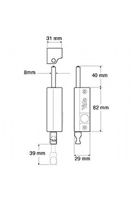 Sürgülü Pencere Ve Kayar Kapı Kilidi Beyaz