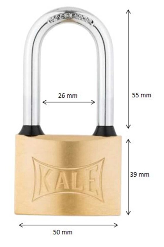 Asma Kilit Sarı 50 Mm Uzun Kanca