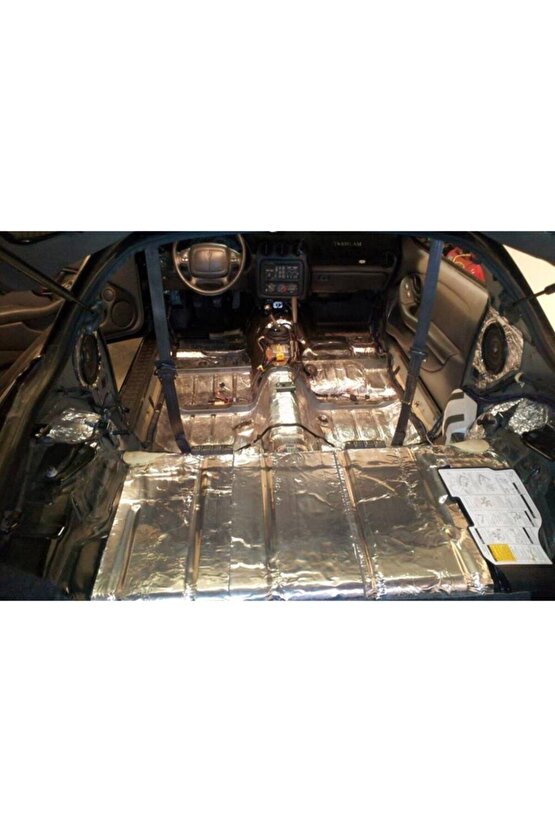 6mm- 100x100cm Alüminyum Folyolu Kendinden Yapışkanlı Oto Ses Ve Isı Yalıtım Malzemesi 6-mm 100x100