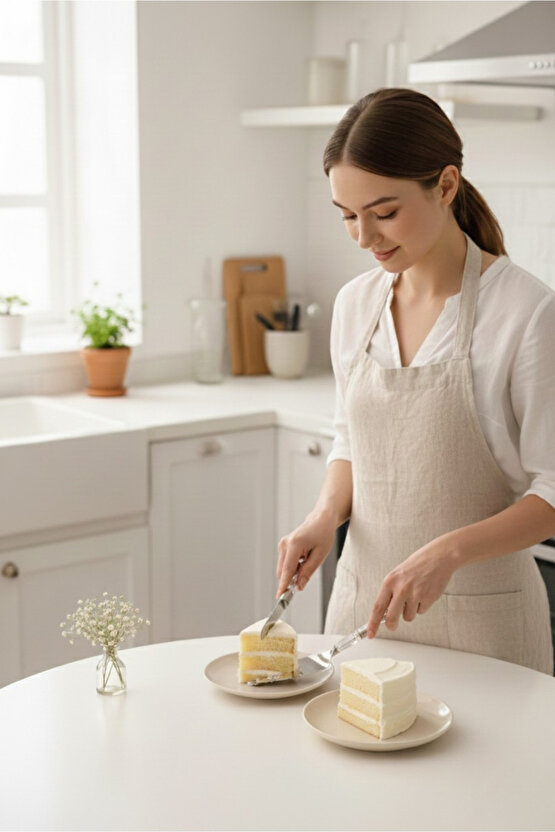 2li Kristal Saplı Pasta Servis Seti Spatula Bıçak Sunum Servis Seti