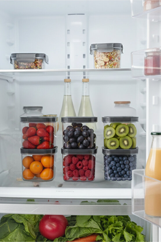 6lı Clario Sızdırmaz Saklama Kabı Vakumlu Erzak Kabı 0,7 L